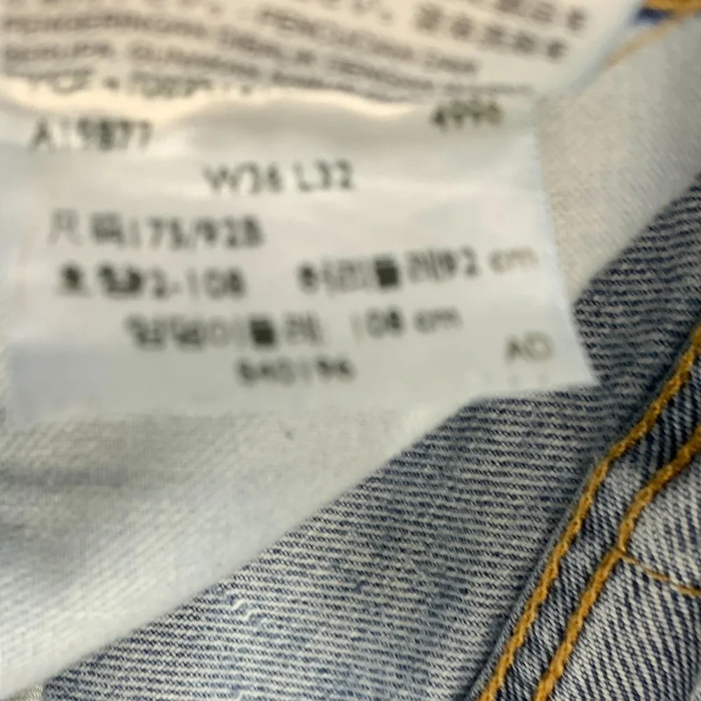 Levis Jeans Mens‎ 36x31 Blue Pants 505 Straight Faded Grunge Work Wear Tag 36x32